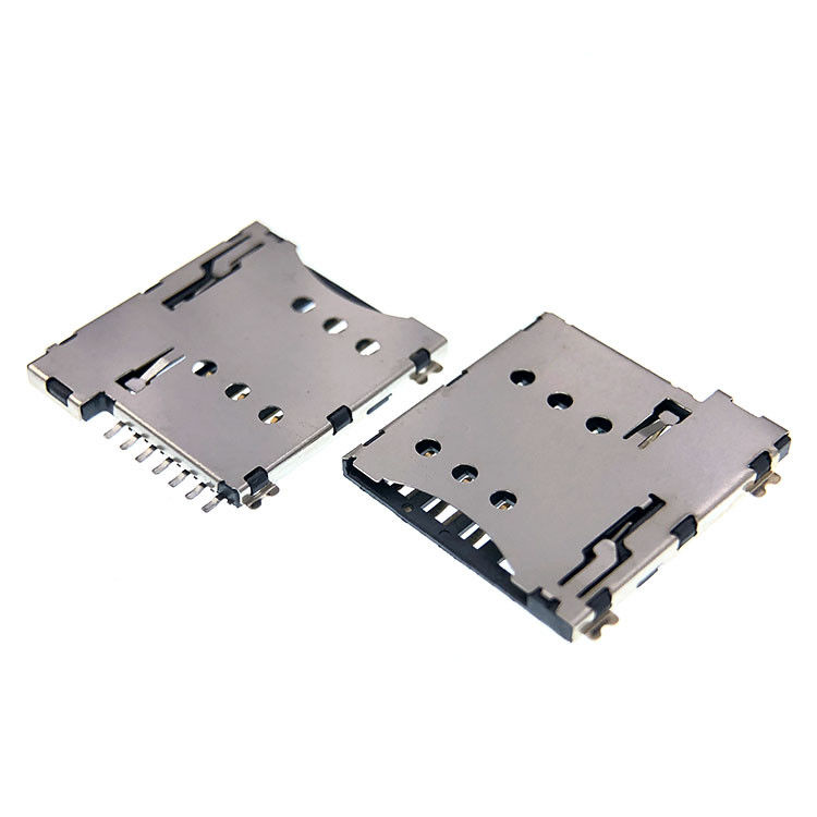 Taper va-et-vient taille micro de 7p SIM Carte Prise Connecteur 1.35mm pour la carte PCB