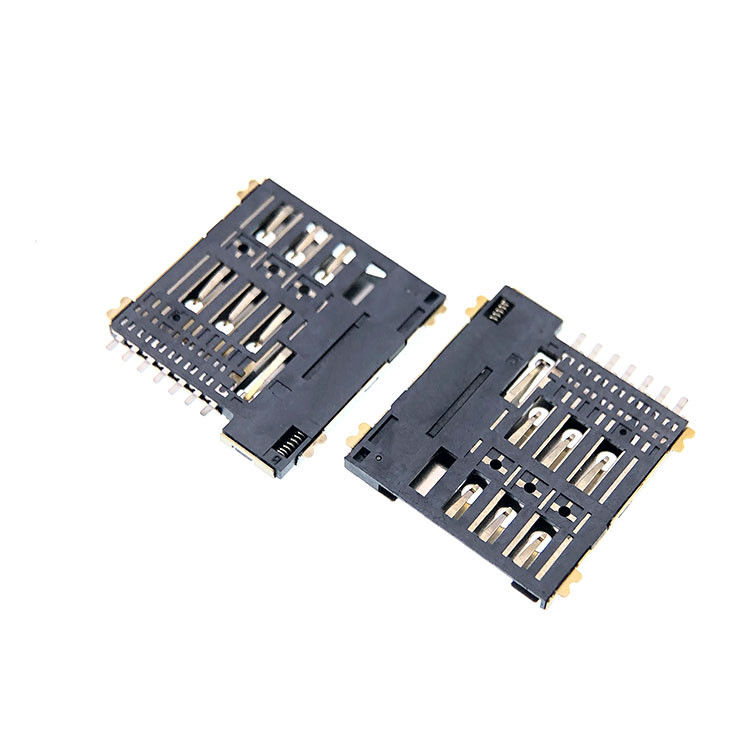 Taper va-et-vient taille micro de 7p SIM Carte Prise Connecteur 1.35mm pour la carte PCB