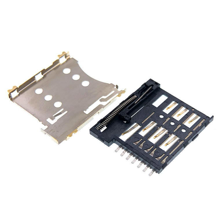 Taper va-et-vient taille micro de 7p SIM Carte Prise Connecteur 1.35mm pour la carte PCB