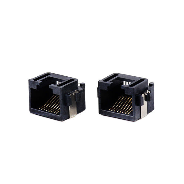 Taper de descente IMMERSION femelle de Jack modulaire de mi du bâti RJ45 connecteur de carte PCB à angle droit