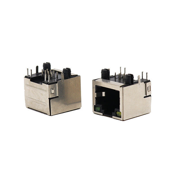 le port 1x1 a protégé le connecteur femelle de Jack 8P8C RJ45 avec Jack modulaire mené