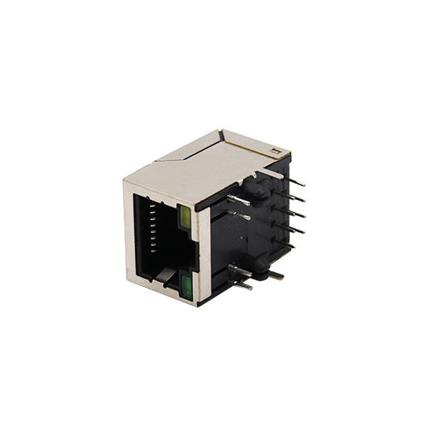 le port 1x1 a protégé le connecteur femelle de Jack 8P8C RJ45 avec Jack modulaire mené
