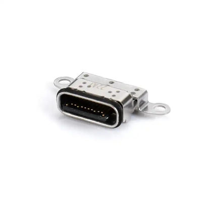 Connecteur féminin SMT USB C 24 broches à double rangée imperméable à l'eau IPX8