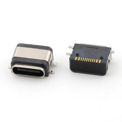 USB 16 broches étanche à l'eau IPX8 Type C Connecteur féminin SMT AC DC 5V Voltage nominal