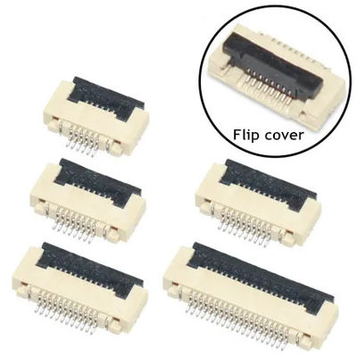 Fpc connecteur flip 0,5 mm pour pcb 4 5 6 8 10 12 14 16 18 20 22 24 26 28 30 32 34 36 40-60 broches