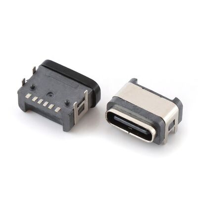 Connecteur USB étanche à angle droit femelle 6 broches, type-c étanche
