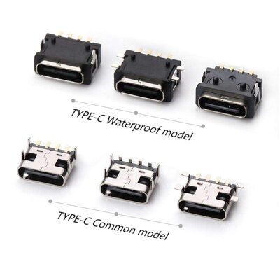 Connecteur USB étanche à angle droit femelle 6 broches, type-c étanche
